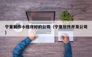 中卫宁夏制作小程序好的公司（宁夏软件开发公司）